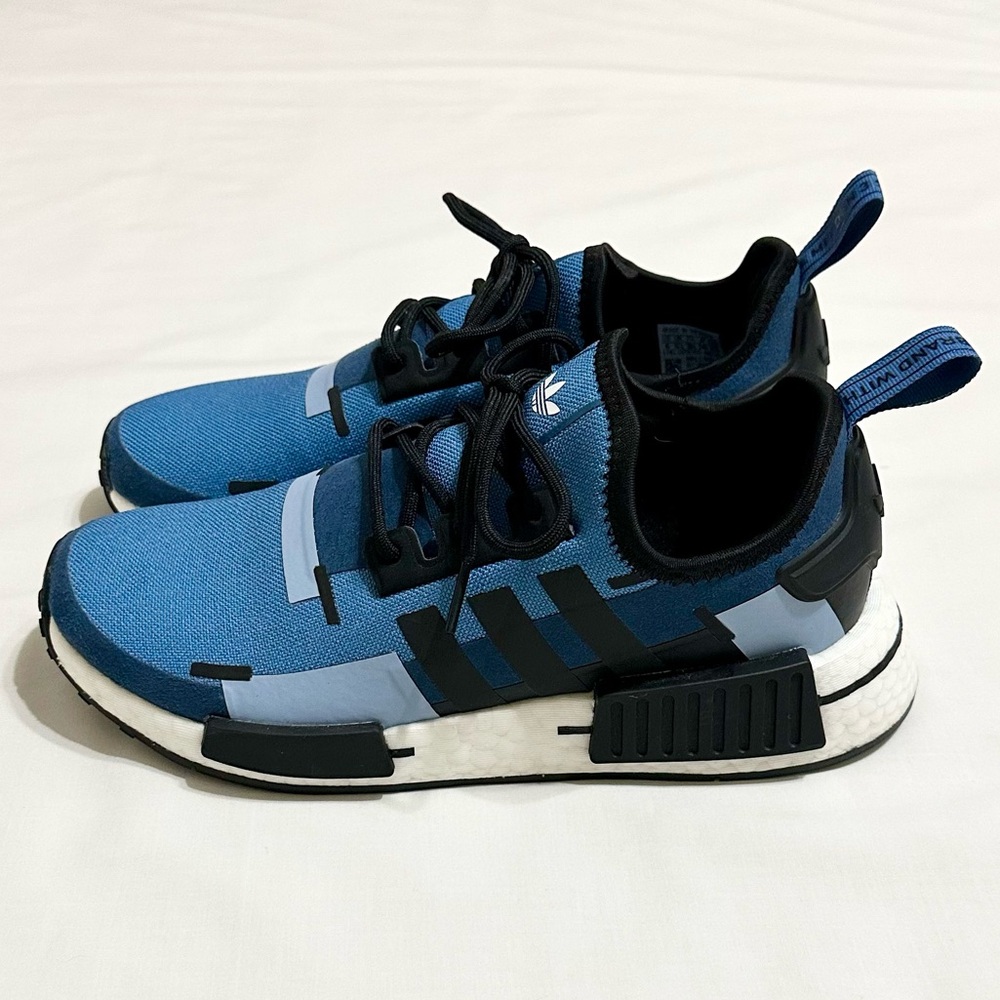 Adidas NMD R1 x Pharrell Focus Blue/Core Black/Ambient Sky Athletic Shoes - US 6
